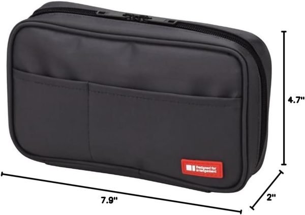 wholesale lihitlab zipper pen case, 7.9 Ã— 2 Ã— 4.7 inches, black (a7551-24) free samples