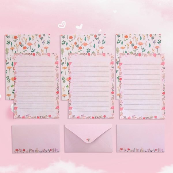 wholesale 90pcs stationary paper and envelopes set, writing paper stationery set,10 different style cute writing stationery paper letter set(60 stationery paper + 30 envelopes) free samples