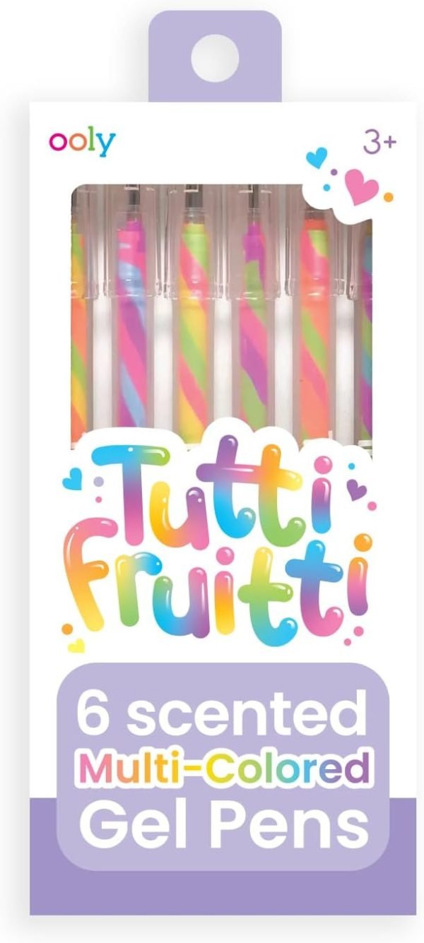 wholesale ooly scented tutti fruitti color changing gel pens set of 6-1.00mm nib, color changing as you write, pens for kids, adults, art and stationery supplies [tutti fruitti color changing - 6 pack] free samples