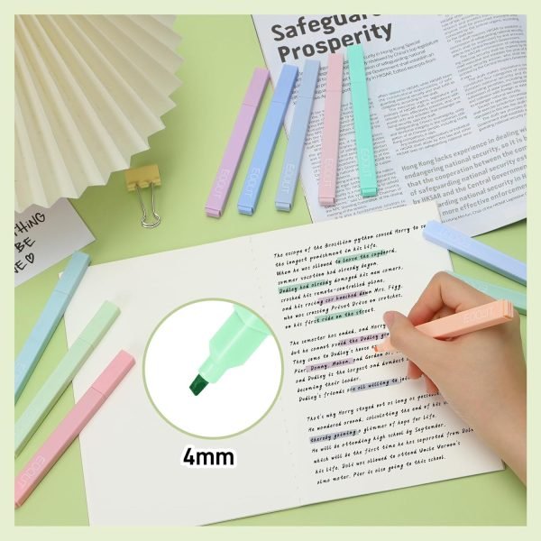 wholesale eoout 18pcs aesthetic cute pastel highlighters with assorted colors, bible highlighters and pens no bleed, soft chisel tip, dry fast, easy to hold for journal notes school office supplies (morandi) free samples