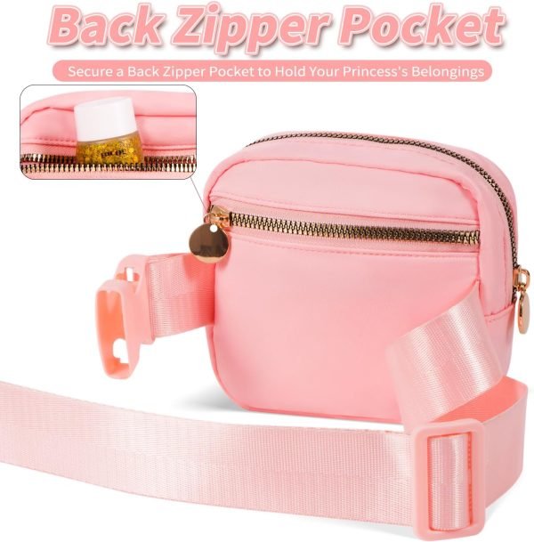 wholesale mini crossbody bag cute fanny pack small belt bag trendy stuff - birthday gifts for 2 3 4 5 6 7 8 9 10 year old girls,gifts for girls teens kids daughter sister her - peach,initial white a free samples