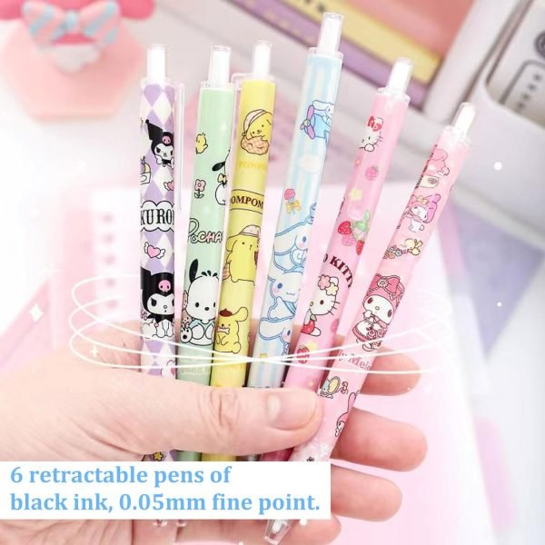 wholesale koiswim cute school supplies kawaii stationery gift set, including gel pens journal notebook pencil cse stickers pins badge lanyard sticky note bookmark (c) free samples