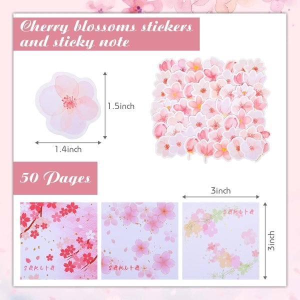 wholesale crtiin 74 pcs kawaii cherry blossom stationery set japanese kawaii pencil bag mechanical pencil cherry erasers pencil refill and stickers for office party favors(pink) free samples