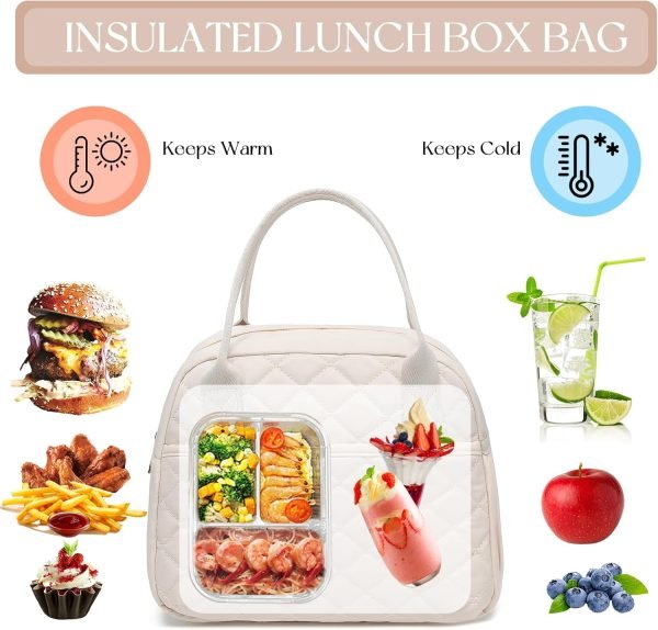 wholesale camtop lunch box for women insulated lunch bag lunchbox cooler thermal leakproof quilted reusable lunch tote bag for work school travel picnic free samples