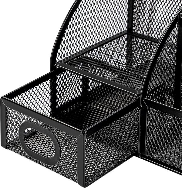 wholesale amazon basics mesh pen holder and organizer, black, ‎9.1" x 5.9" x 5.5'' free samples