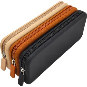 wholesale silicone pencil case, waterproof silicone cosmetic bag, pencil bag, multifunctional pencil case aesthetic, zipper storage bag (black) free samples