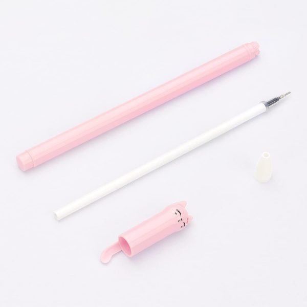 wholesale 6 pack colorful cat pens kawaii gel pens 0.5mm black ink ballpoint pens for school supplies free samples