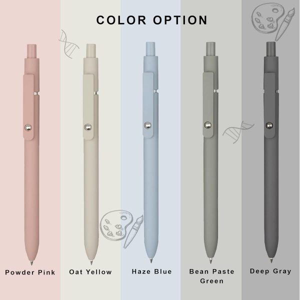 wholesale gel pens, 5 pcs school supplies aesthetic gel pens, 0.5mm quick dry black ink pens, fine point smooth writing pens for journaling note-taking, cute office school supplies gifts for women men (morandi) free samples