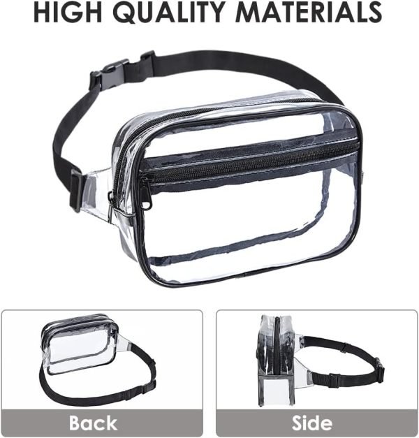 wholesale clearworld clear fanny pack for women men, stadium approved waist pack with adjustable strap,fashion belt bag for festival, games,travel and concerts free samples