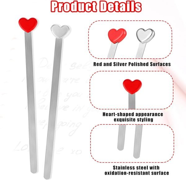 wholesale molain heart shaped bookmarks, metal reading page markers bookmark love bookmarks for women, teens girls, readers and book lovers 2pcs free samples