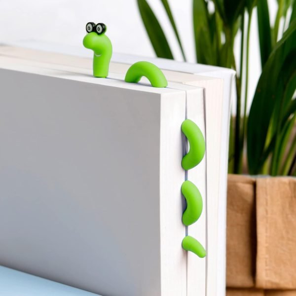 wholesale clip bookmarks for kids students women and men - wally the bookworm cool cute bookmark and page holder unique gift idea - funny book marker and reading accessory for book lovers (green) free samples