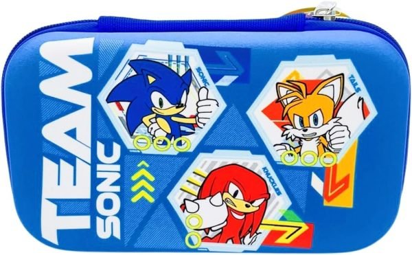 wholesale innovative designs sonic molded pencil case, blue free samples