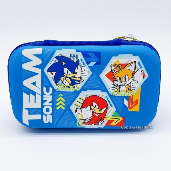 wholesale innovative designs sonic molded pencil case, blue free samples