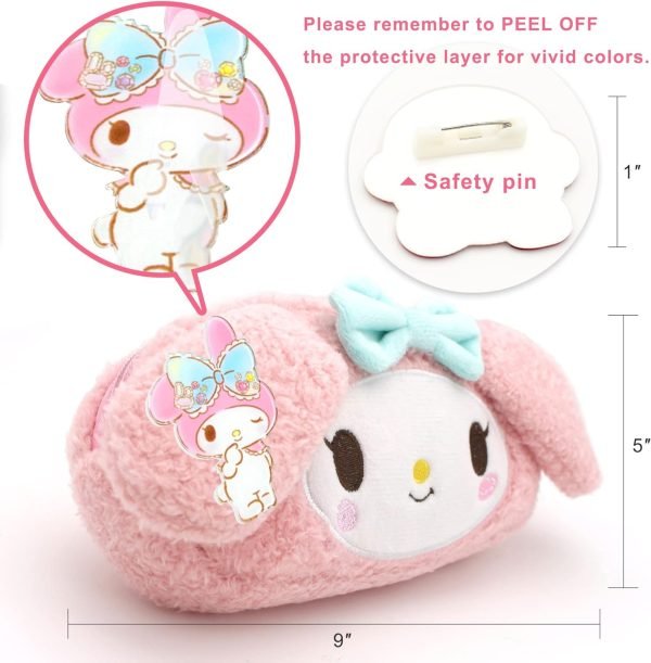 wholesale ohjijinn cute kawaii pencil case with acrylic badge, cartoon kawaii makeup pouch, anime school supplies, japanese pencil bag anime stationery pouch gift for girls women free samples