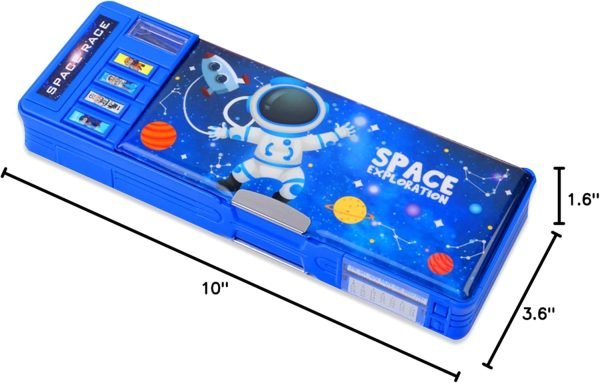 wholesale pop up multifunction pencil case, cute cartoon pen box organizer stationery with password lock, sharpener, schedule, whiteboard, school supplies, best birthday gifts for kids teens free samples