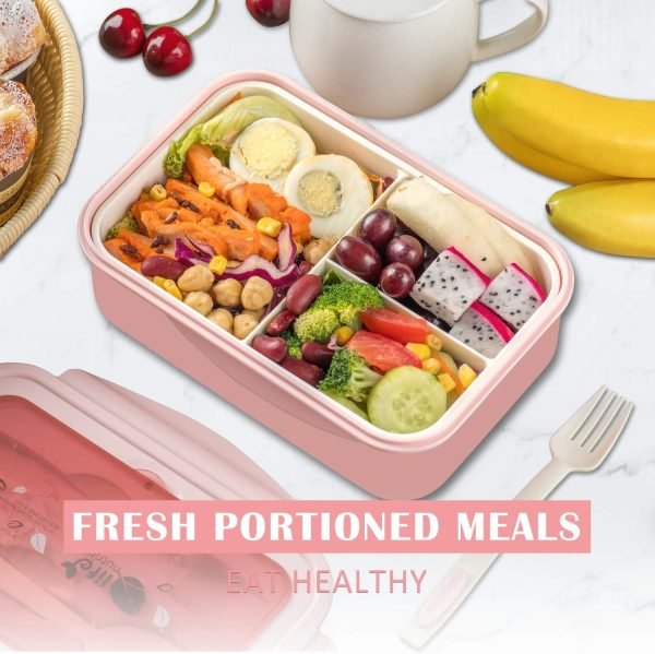 wholesale lovina bento boxes for adults - 1100 ml bento lunch box for kids childrens with spoon & fork - durable for on-the-go meal, bpa-free and food-safe materials  with your logo & design