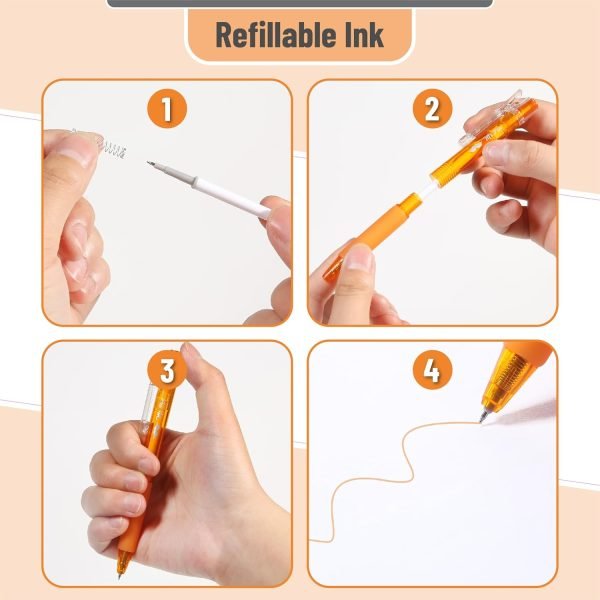 wholesale mr. pen- retractable gel pens, 10 pack, candy colors, fast dry, gel pens fine point 0.5mm, retractable pens, cute pens, gel ink pens, aesthetic pens for journaling, colorful pens, fine tip pens free samples