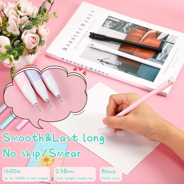 wholesale 42 pcs stationery set 6 color cute sticky notes 30 pcs paper clips and 6 pcs cute pen lover gifts lovely office desk accessories for work school office supplies(cute cat) free samples