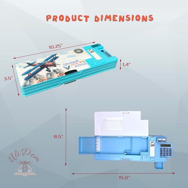 wholesale pop up multifunction pencil case for boys and girls, stationery organizer with calculator, sharpener and schedule, school supplies pencil box, children art holder, best gift birthday present for kids free samples