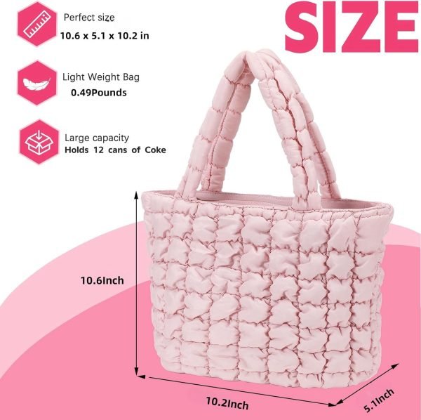 wholesale camtop lunch box for women girls insulated cute lunch tote bag lunchbox cooler puffer bag for work travel picnic(pink)  with your logo & design