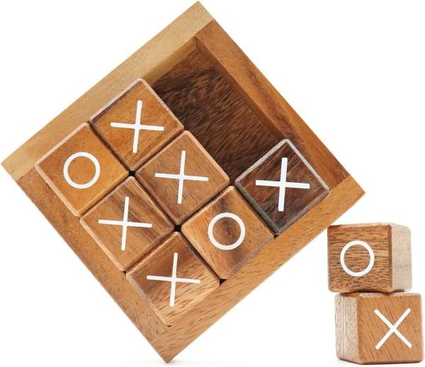 wholesale bsiri tic tac toe for kids and adults coffee table living room decor and desk decor family games night classic board games wood rustic for families size 4 inch free samples