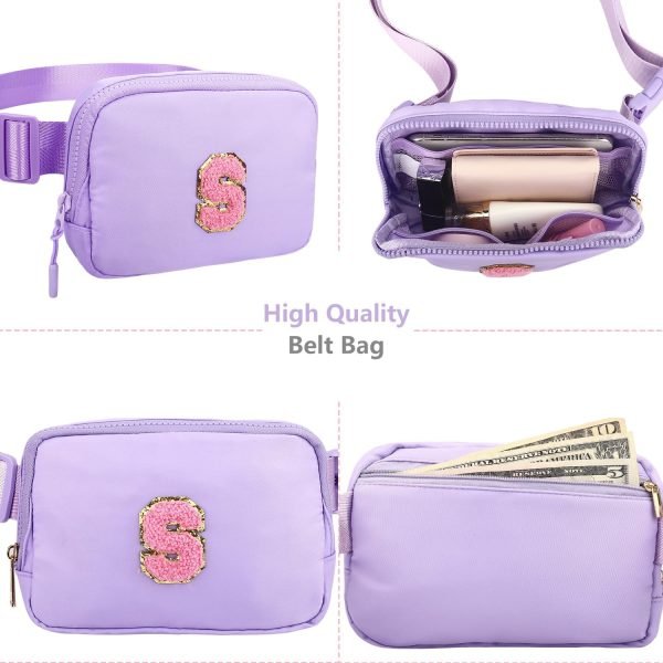 wholesale belt bag fanny pack for girls - women initial crossbody bag for birthday gifts with letter patch cute graduation gifts for teens kids daughter sister o free samples