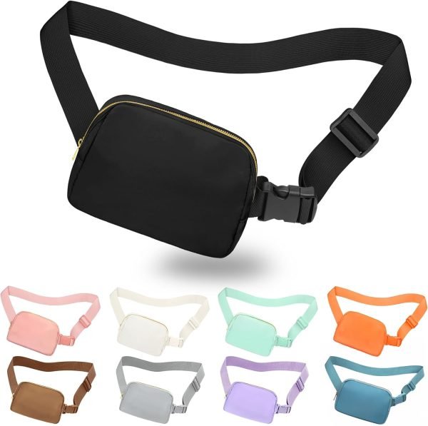 wholesale fanny pack crossbody bag for women and men, belt bag for hiking bum bag with adjustable strap, waist pack for running workout sports travel black free samples