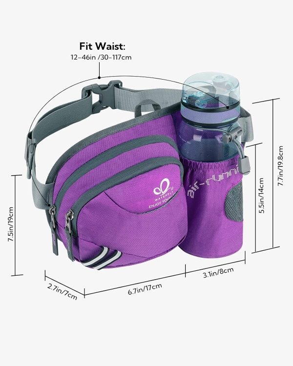 wholesale waterfly fanny pack waist bag: waist pack for women men with water bottle holder hiking fanny pack for running walking dogwalking travel cycling free samples