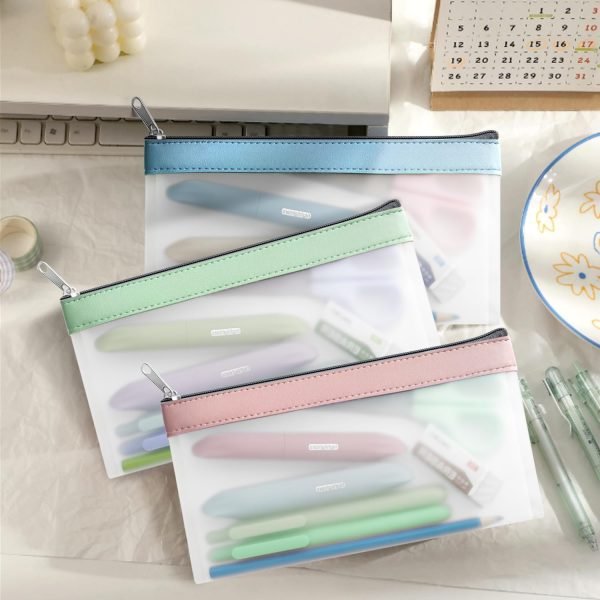 wholesale timart clear pencil pouch-3 pack, clear pencil case, pen holder with zipper for kids, clear makeup pouch, kids pencil pouch for office school supplies makeup travel accessories free samples