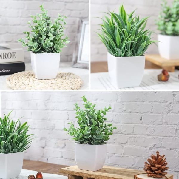 wholesale der rose 2 pack small fake plants mini artificial potted plants for table desk home bathroom office decor free samples