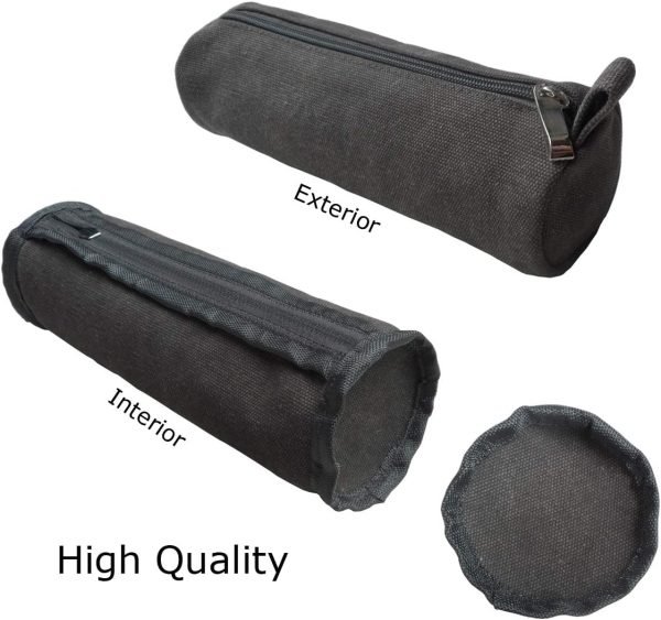 wholesale enyuwlcm heavy canvas stationery stylish simple pencil bag and durable compact zipper pencil case pouch 1 pack gray free samples