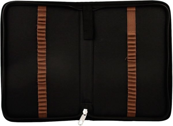 wholesale us art supply 48 slot zippered nylon pencil carry case - size: 11.4" x 7.6" x1.4" free samples