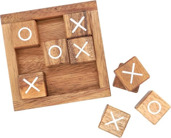 wholesale bsiri tic tac toe for kids and adults coffee table living room decor and desk decor family games night classic board games wood rustic for families size 4 inch free samples