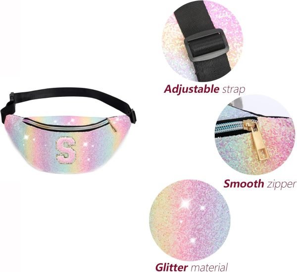 wholesale birthday gift kids fanny pack for girls teens cute toddler glitter waist bag free samples