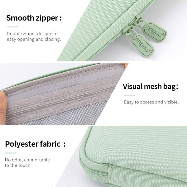 wholesale angoobaby pencil case wide opening durable pen pouch lightweight portable pencil bag with handle for school teen girl boy men women adults green free samples