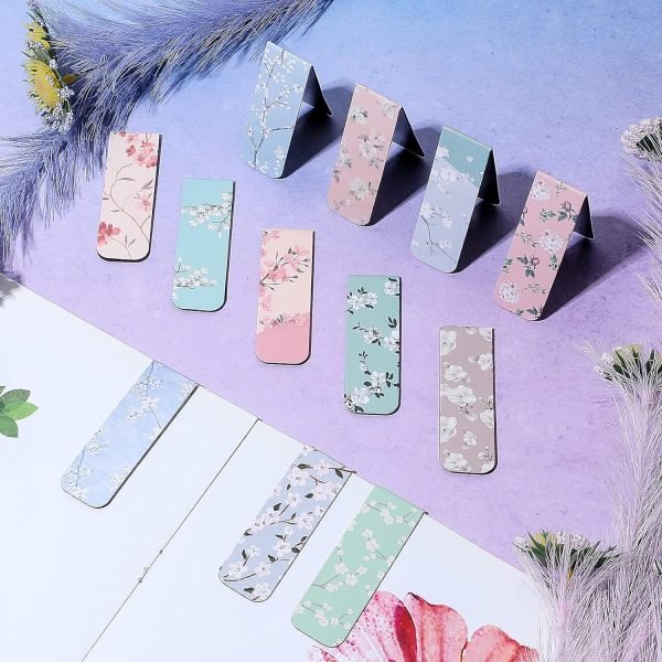 wholesale dianelhall 24 pcs magnetic bookmarks for women floral book markers for women flower magnetic bookmark assorted book magnets page markers clip magnetic bookmarks for books students women reading free samples