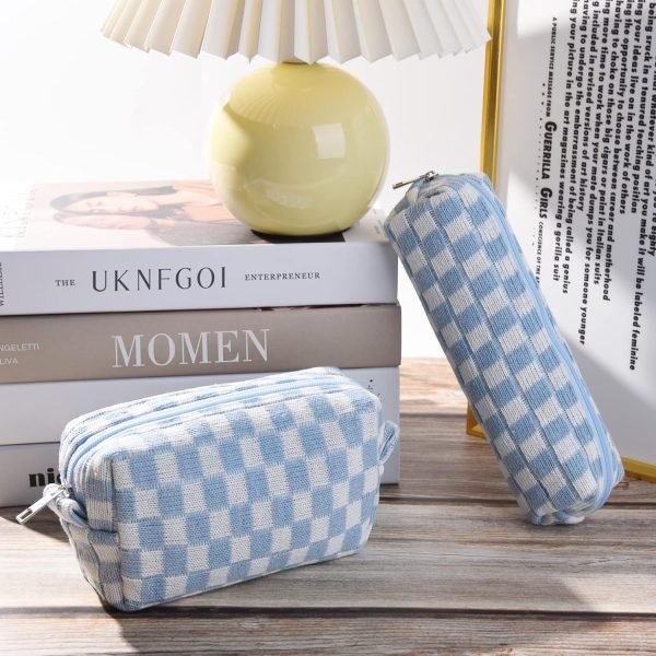 wholesale soidram checkered cosmetic bag and makeup brush storage bag - large capacity travel toiletry organizer free samples