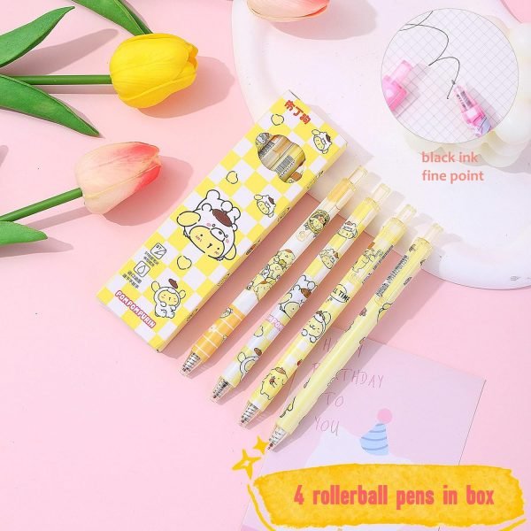 wholesale koiswim cute school supplies set including gel pens, journal notebook, 50 stickers, pencil cse, kawaii stationery set, back to school gift, yellow free samples