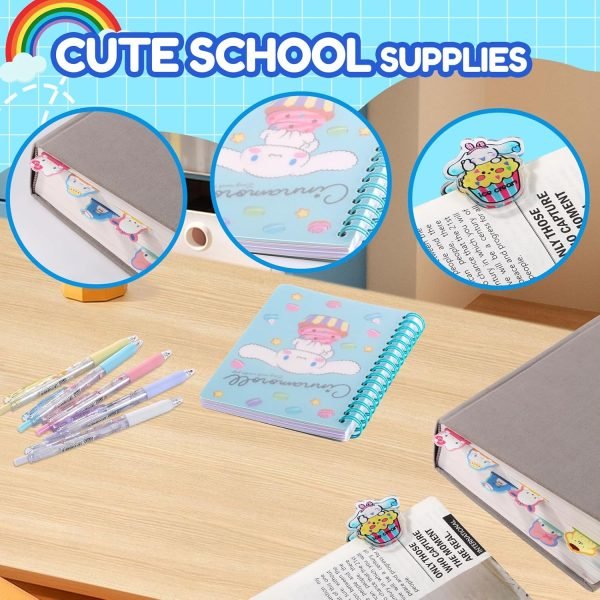 wholesale artbiz kawai school supplies set cute stationery set with journal notebook pencil case gel pens id badge holder stickers bookmarks keychain free samples