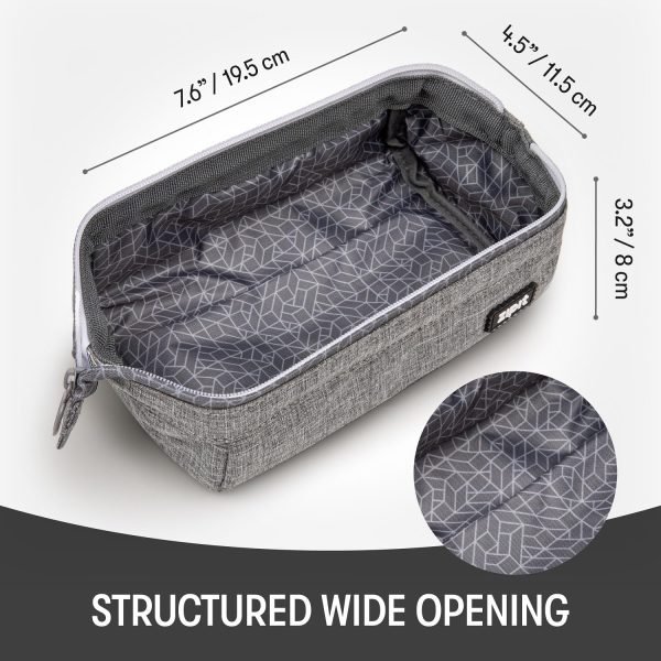 wholesale zipit lenny pencil case | large capacity pencil pouch | pencil bag for school, college and office (grey) free samples