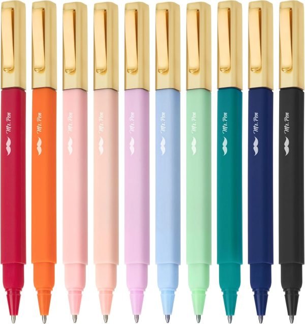 wholesale mr. pen- aesthetic pens, 10 pack, assorted colors, fast dry, no smear bible pens no bleed through, fine point pen, ballpoint pens ballpoint, fine tip pens for note taking, pens aesthetic free samples