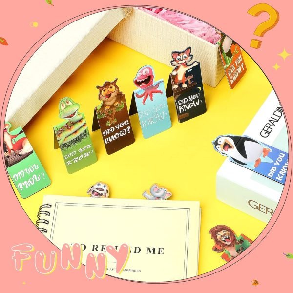 wholesale 12 pieces magnetic bookmarks book marks cute magnet page markers page clips bookmark funny animal magnetic bookmarks for students teacher reading party favor (dinosaur style) free samples