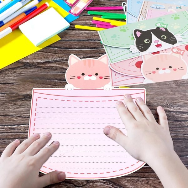 wholesale 24 pcs letter writing stationery paper set greeting cards with envelopes for kids classroom birthday party free samples