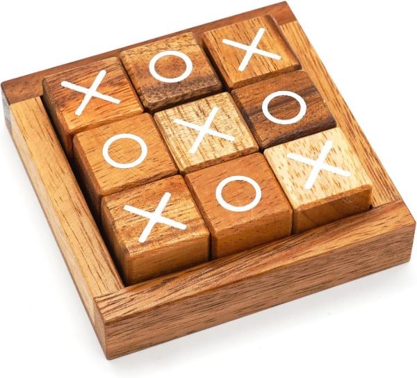 wholesale bsiri tic tac toe for kids and adults coffee table living room decor and desk decor family games night classic board games wood rustic for families size 4 inch free samples