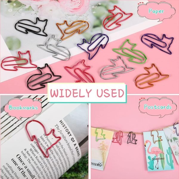 wholesale 42 pcs stationery set 6 color cute sticky notes 30 pcs paper clips and 6 pcs cute pen lover gifts lovely office desk accessories for work school office supplies(cute cat) free samples