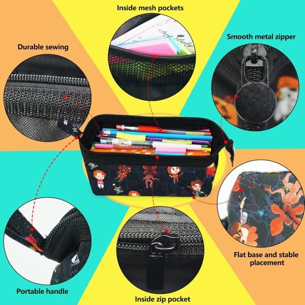 wholesale pencil case easy grip handle,makeup bag with smooth zipper, multifunction cosmetic bag durable lightweight,suitable for boys, girls and adults,school supplies and cosmetics free samples