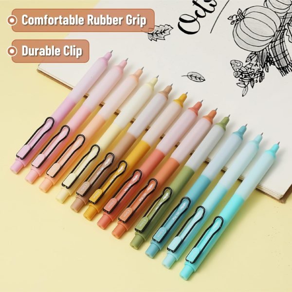 wholesale mr. pen- retractable gel pens, 12 pack, black ink gel pens, pastel barrels, fast dry, gel pens fine point 0.5mm, retractable pens, cute pens, gel ink pens, aesthetic pens for journaling fine tip pens free samples