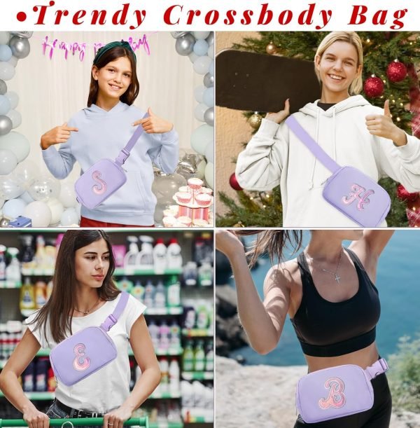 wholesale coshaysoo purple belt bag fanny pack crossbody initial letter birthday christmas gifts for daughter granddaughter niece flower girl her best friend travel everywhere purse cute k free samples