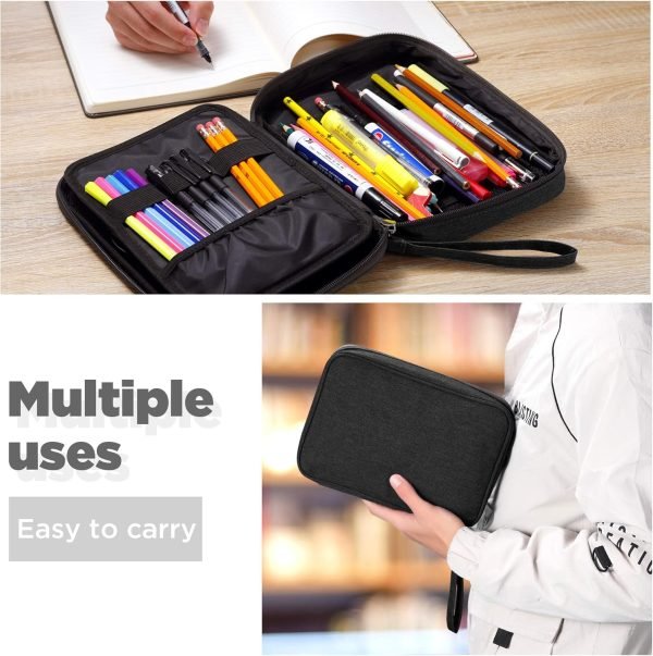 wholesale zannaki big capacity storage pouch marker pen pencil case simple stationery bag box art tool & sketch storage boxes for bullet journal middle high school office college student girl women adult teen free samples