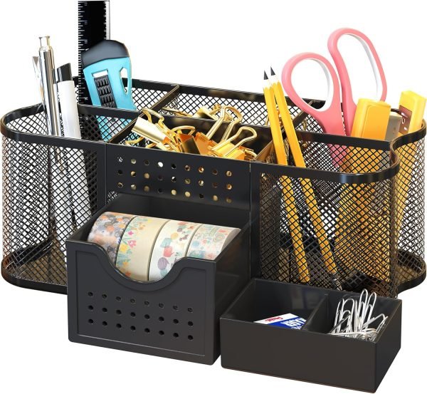 wholesale deco brothers desk organizers pen holder office caddy storage, black free samples